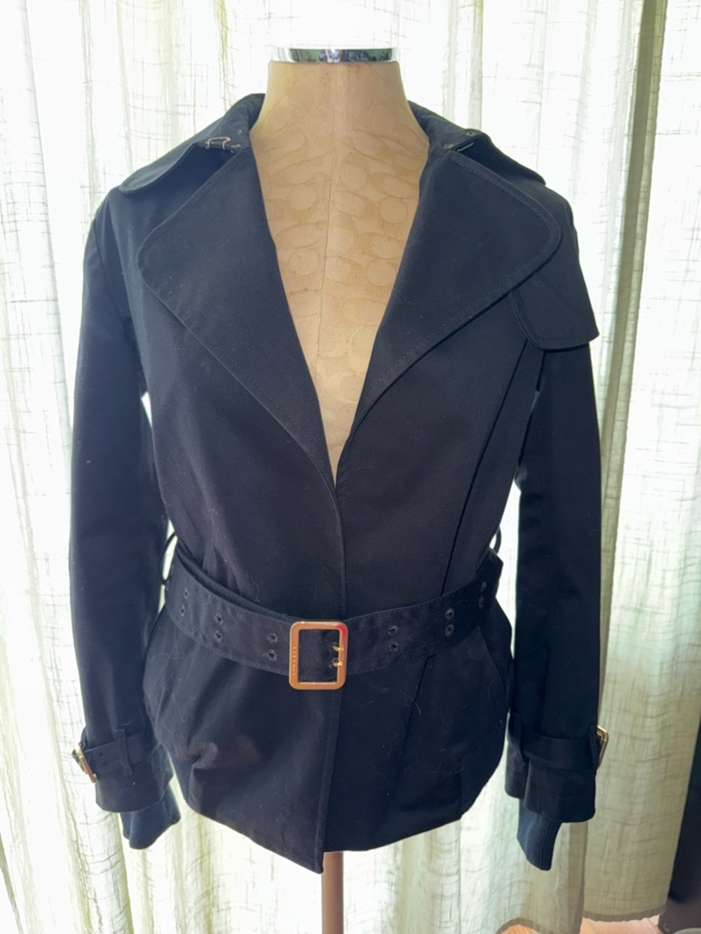 Burberry Black Women's Belted Trench Coat